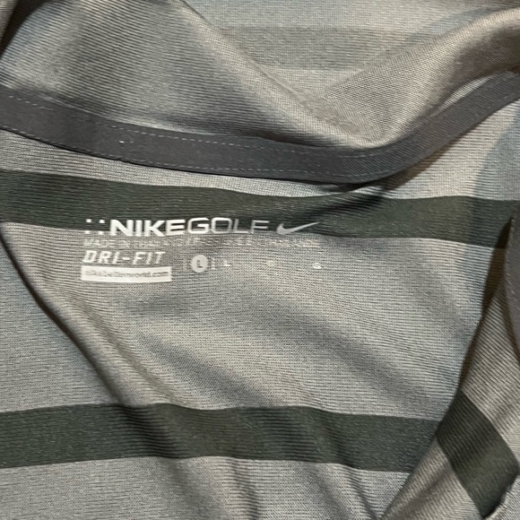 Nike Golf Dri-FIT Polo Shirt Men’s Large Gray Striped Performance Short Sleeve‎ - Picture 3 of 8